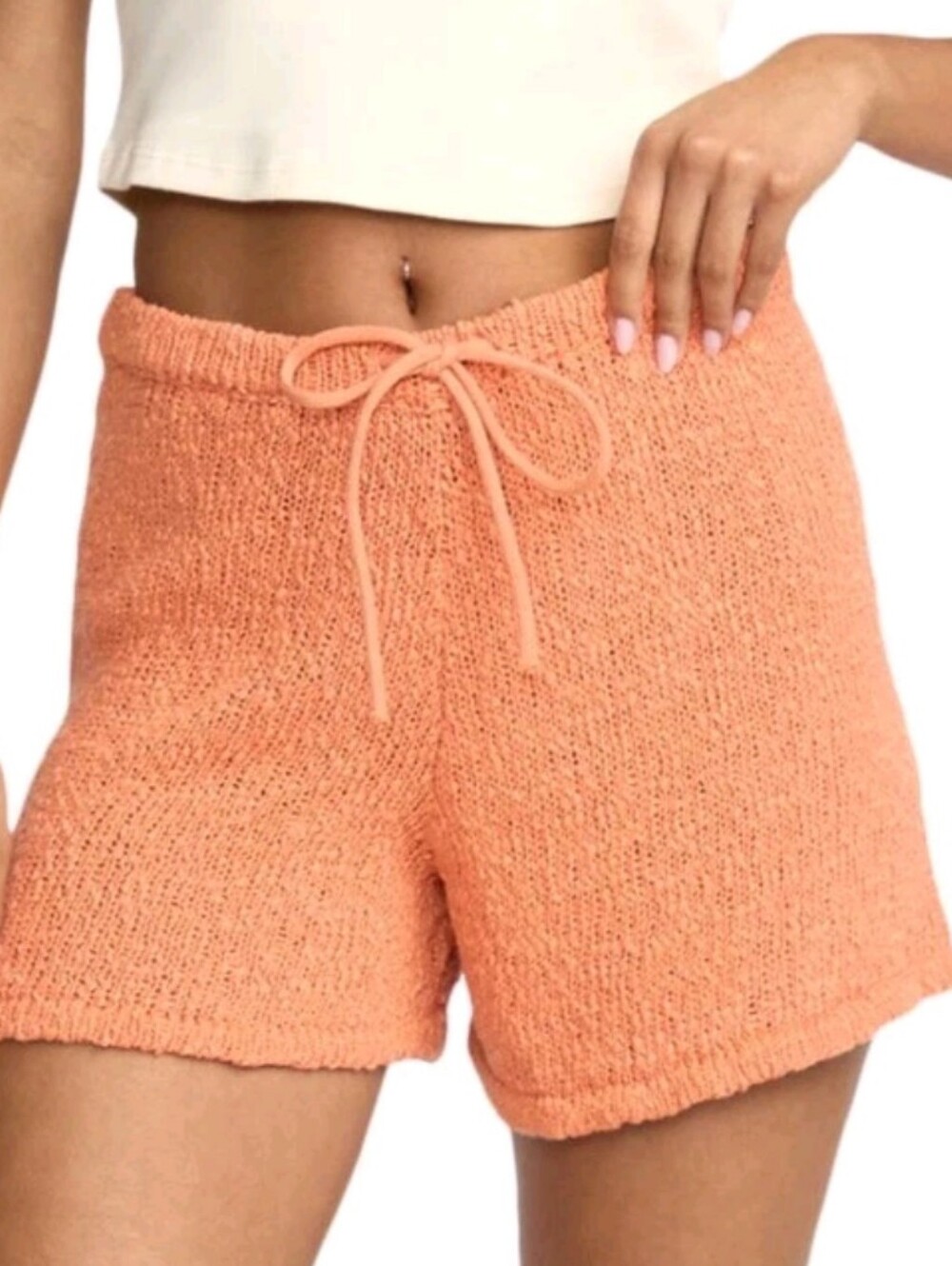 Billabong Size Small Gia Orange Sweater Shorts Msrp $49.99